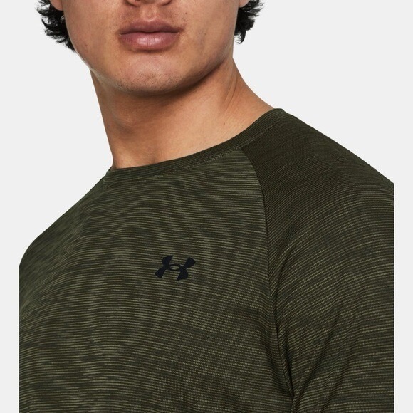NWT Under Armour Men's Green Black UA Tech 2.0 S/S Tee T- Shirt gym large cardio - Picture 3 of 10